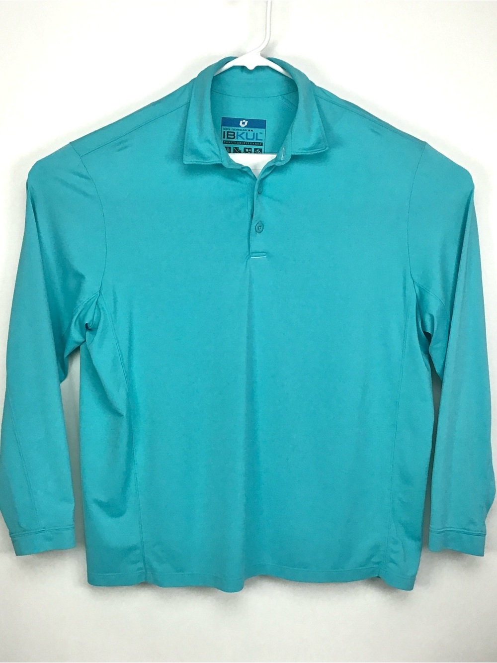 IBKUL men’s long sleeve polo shirt large